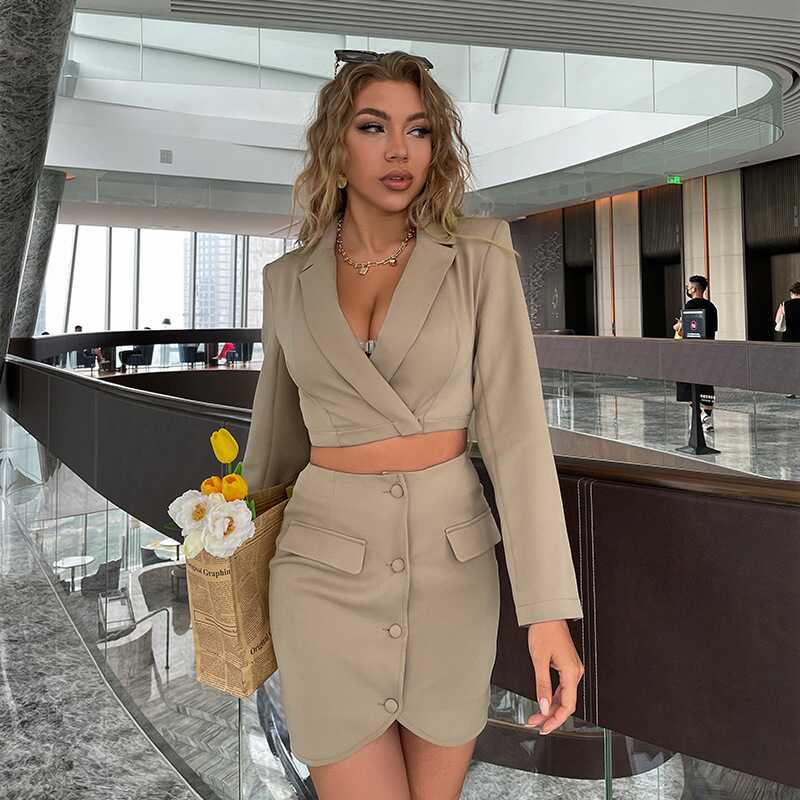 Formal-Look Skirt Set - Ell Soll