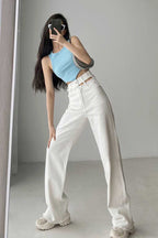 Open Waist Denim Pants - Ell Soll