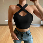 Sleeveless Black Sport Top - Ell Soll