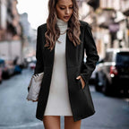 Solid Woolen Trench - Ell Soll