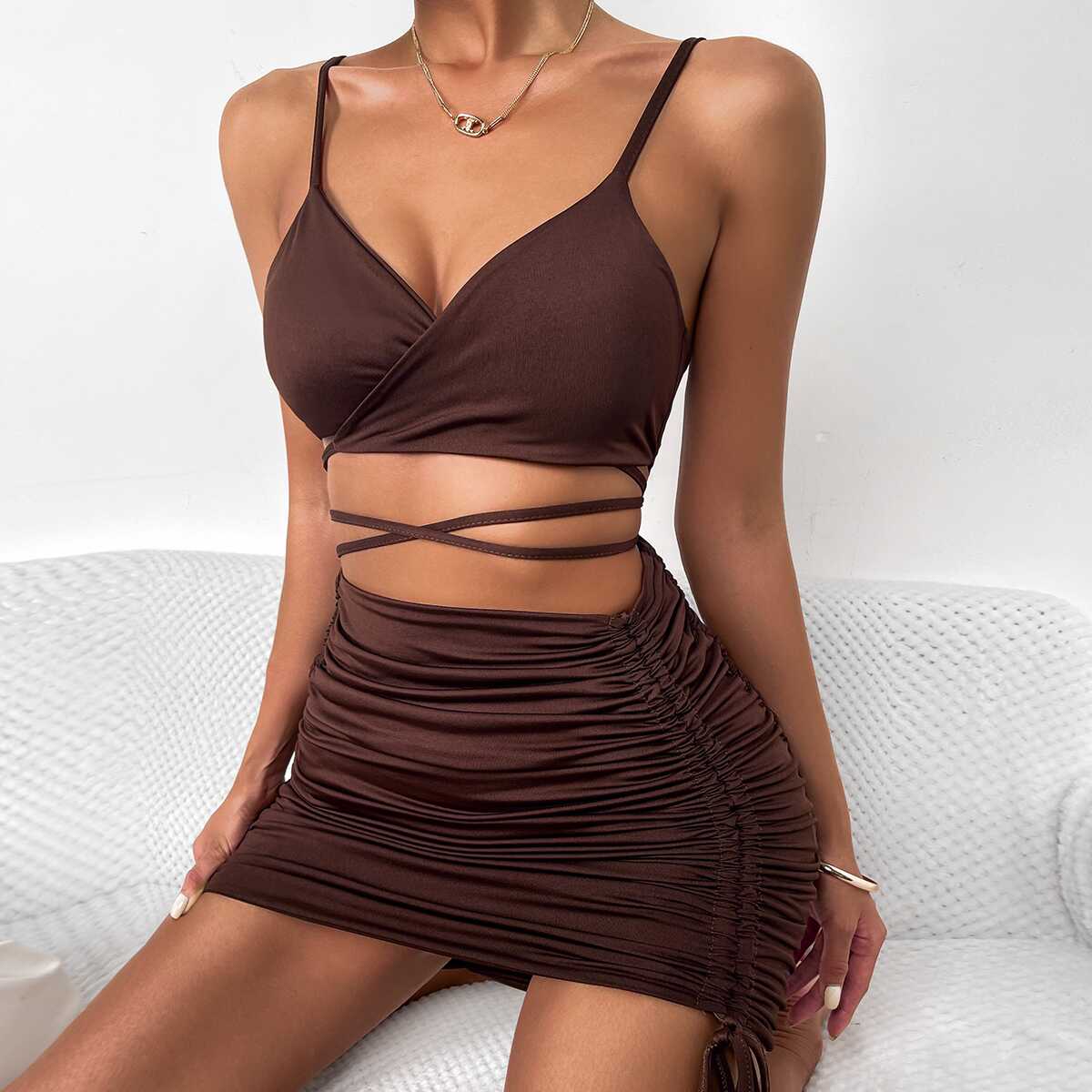Pleated Lace Dress - Ell Soll