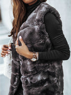 Fur Vest-Jacket - Ell Soll