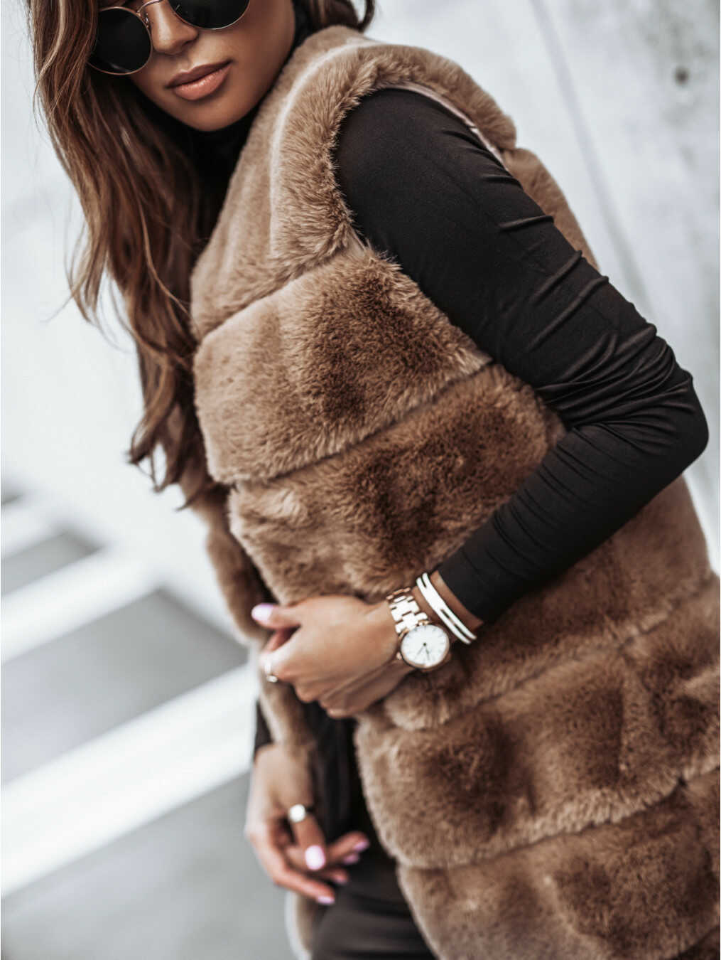 Fur Vest-Jacket - Ell Soll
