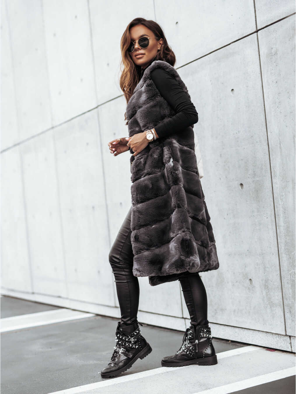Fur Vest-Jacket - Ell Soll