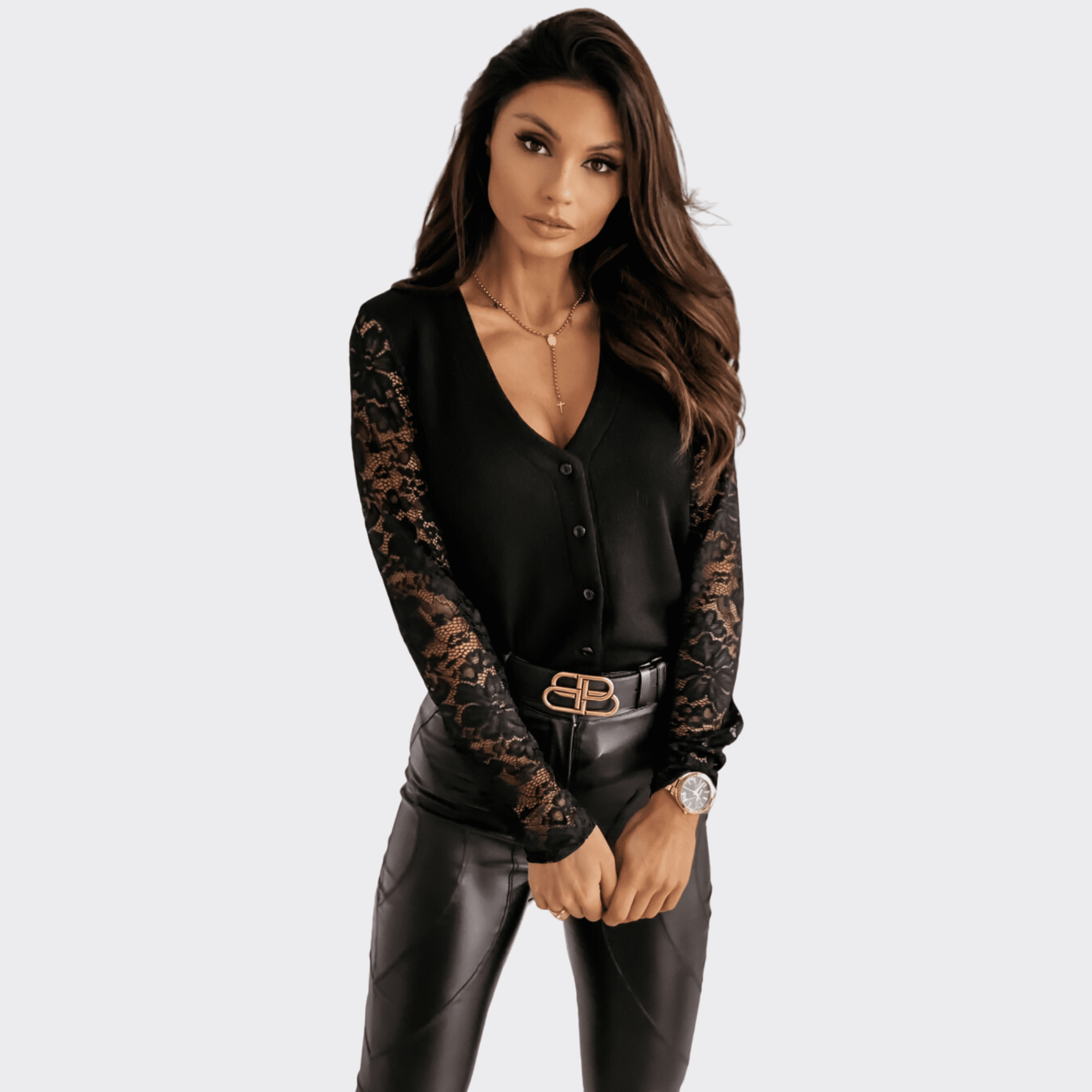 Transparent Sleeves Shirt - Ell Soll