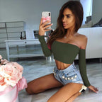 Long Sleeve Top Off Shoulder - Ell Soll