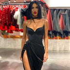 Split-Leg Black Dress - Ell Soll