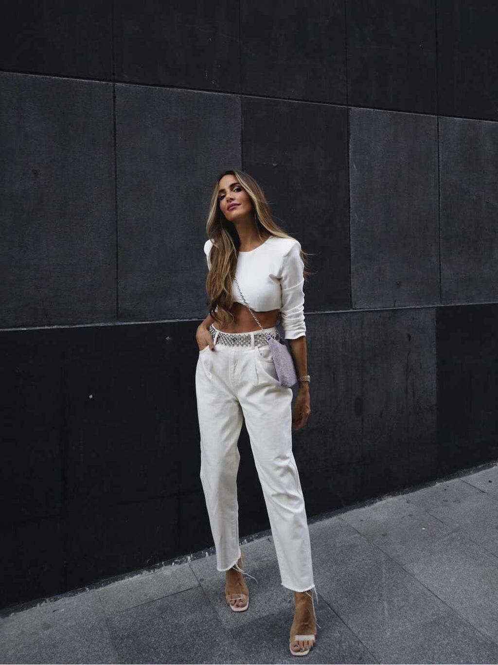 Long-Sleeve White Top - Ell Soll