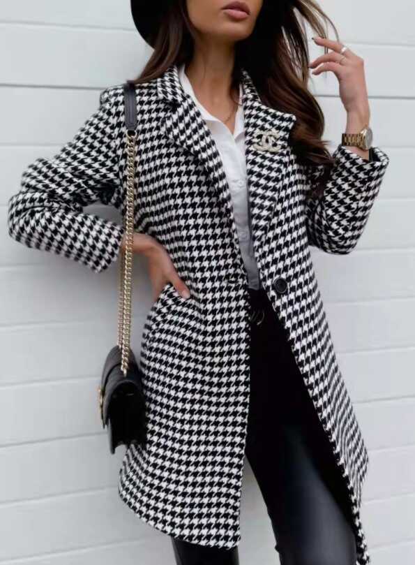 One Button Slim Fit Blazer - Ell Soll
