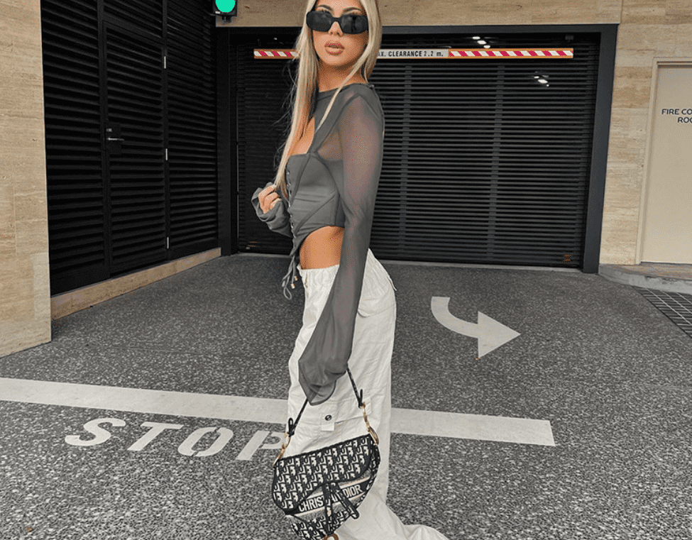 Round Neck Long Sleeve Tied Mesh Shirt - Ell Soll