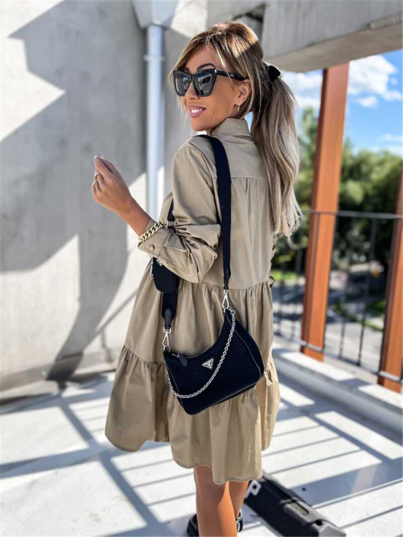 Loose Temperament Shirt Dress - Ell Soll