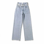 Open Waist Denim Pants - Ell Soll