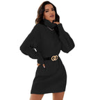 Mid-Length High Neck Pullover Dress - Ell Soll
