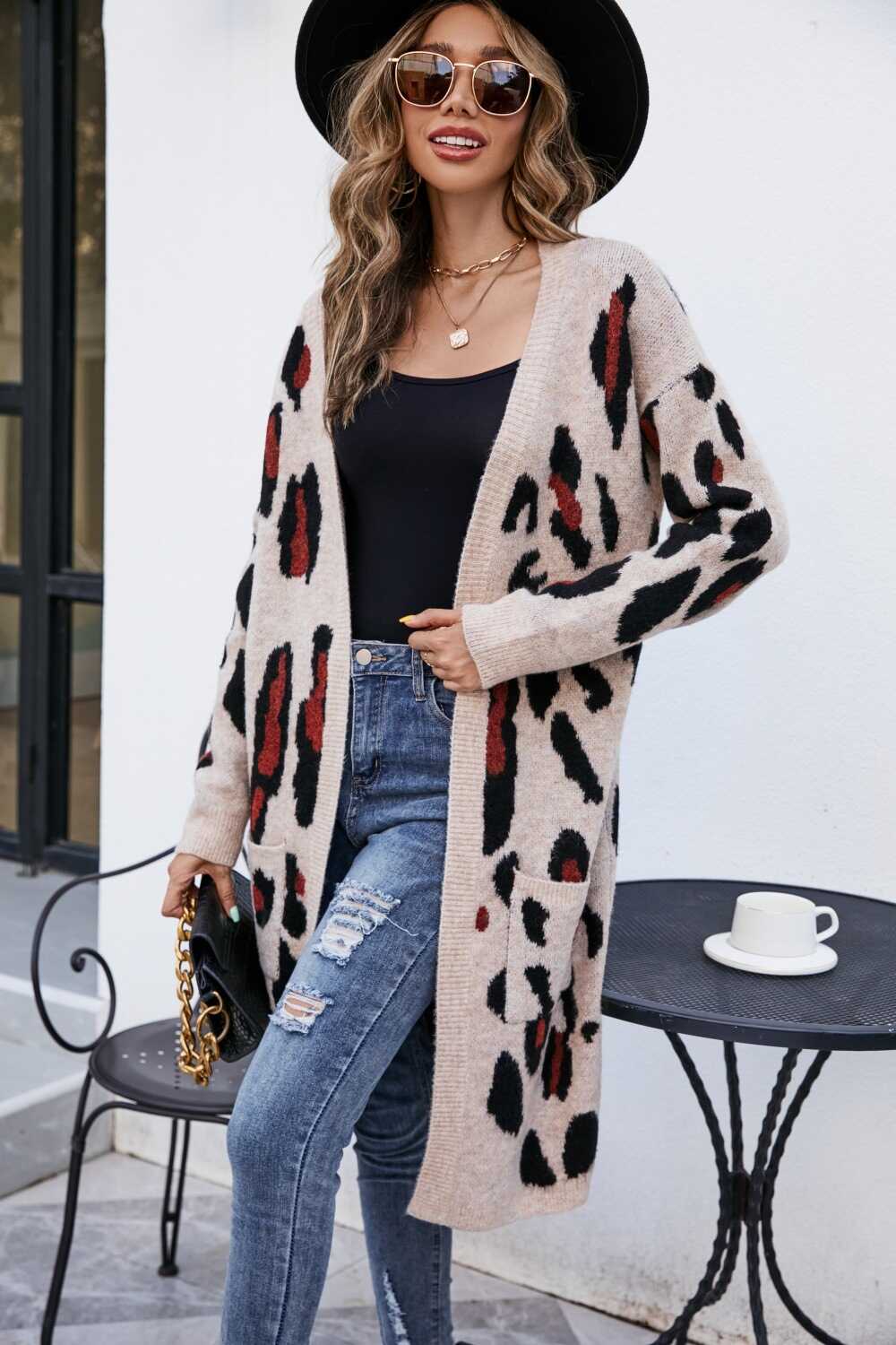 Knitted Long Cardigan Sweater - Ell Soll