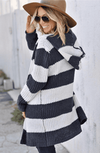 Two-Tone Mid-Length Cardigan Trench - Ell Soll