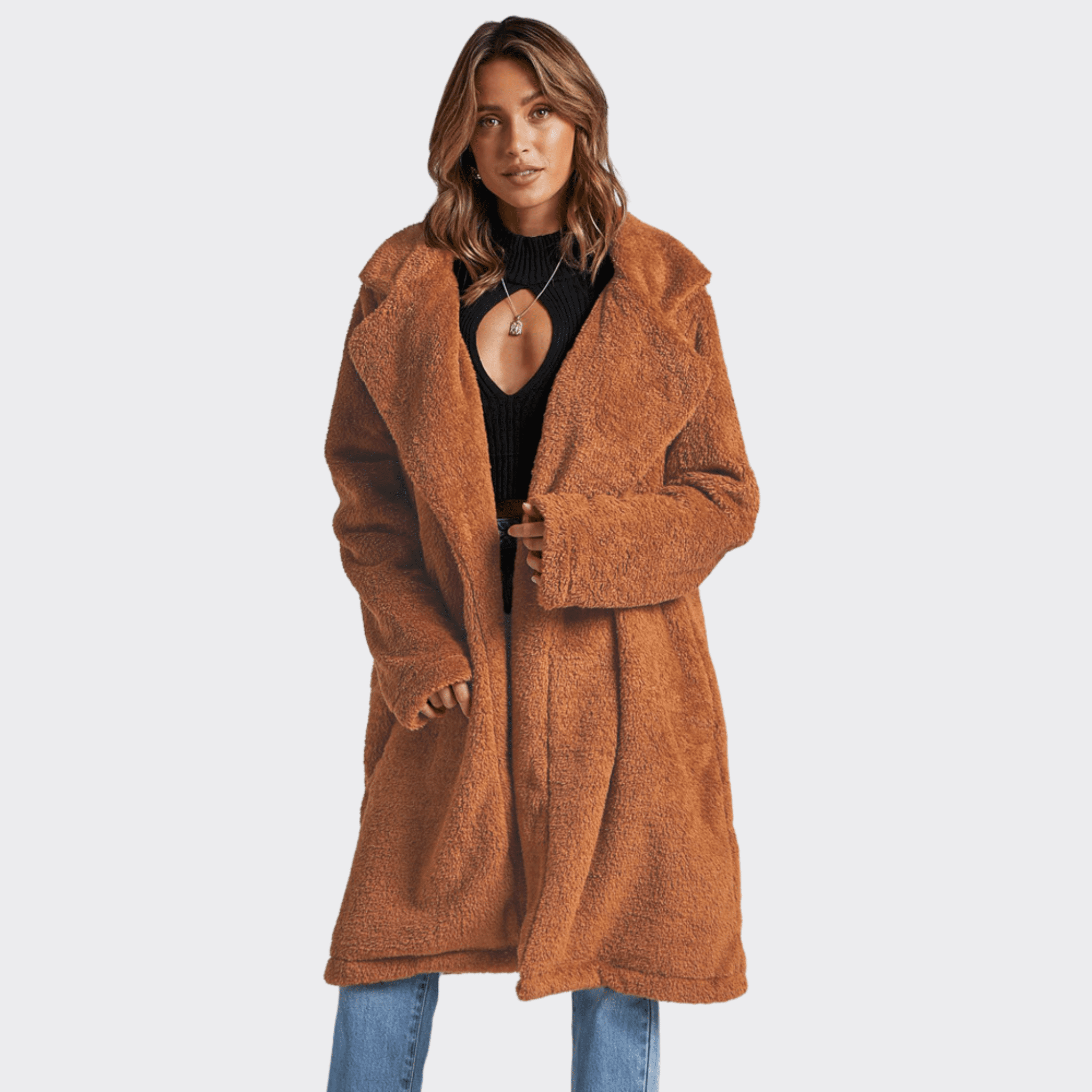 Long Warm Fur Coat - Ell Soll