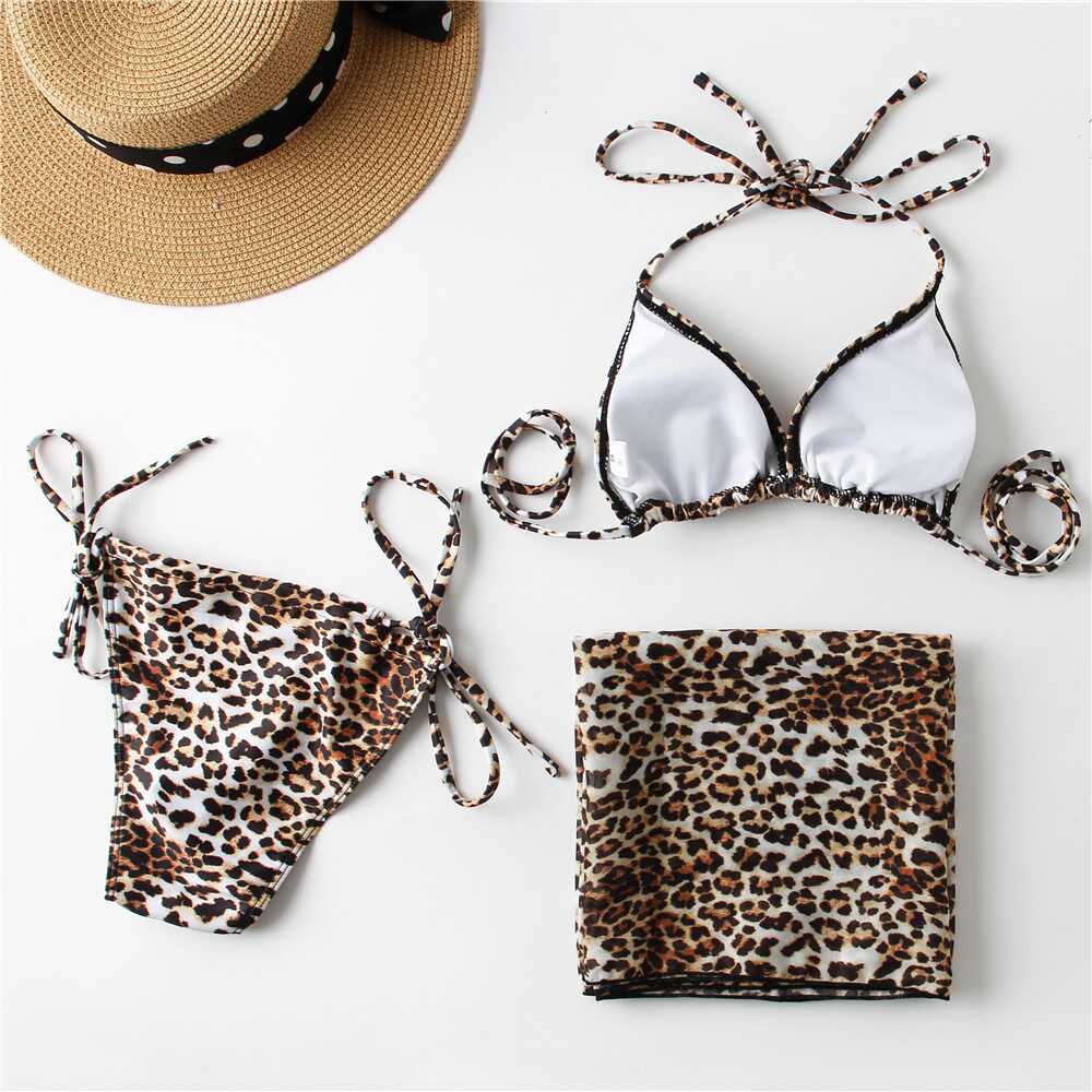 Leopard Three-Piece Bikini - Ell Soll