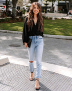Long Sleeved V-Neck Shirt - Ell Soll