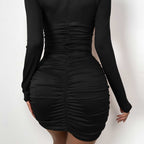 Deep V Hollow Dress - Ell Soll