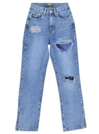 High-Waisted Denim Pants - Ell Soll