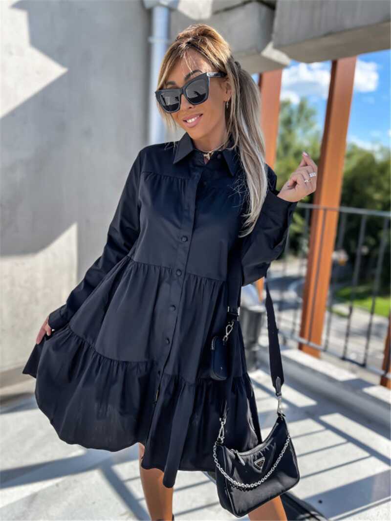 Loose Temperament Shirt Dress - Ell Soll