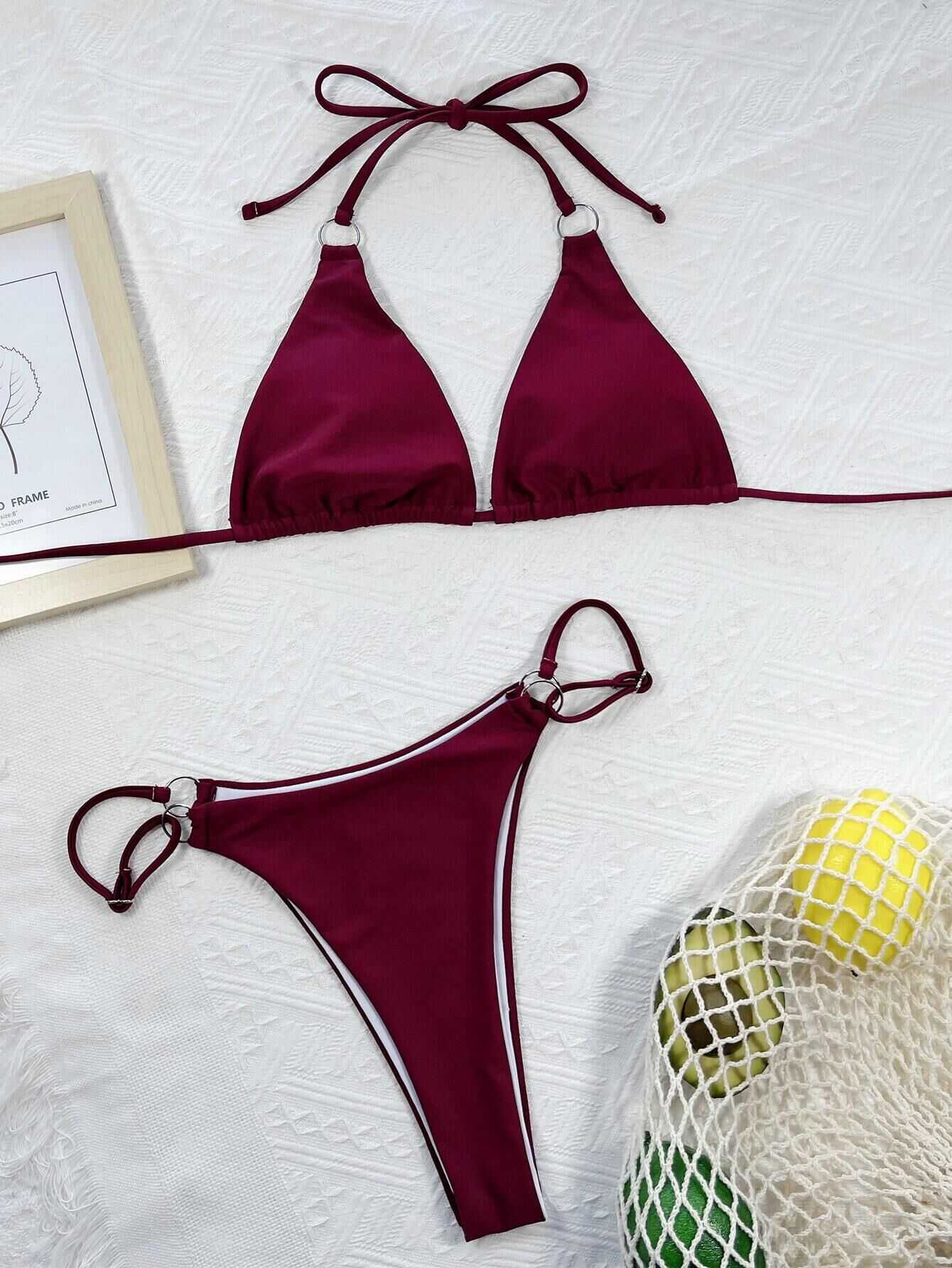 Solid Bikini Swimwear - Ell Soll