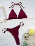 Solid Bikini Swimwear - Ell Soll Solid Bikini Swimwear king-planet.myshopify.com