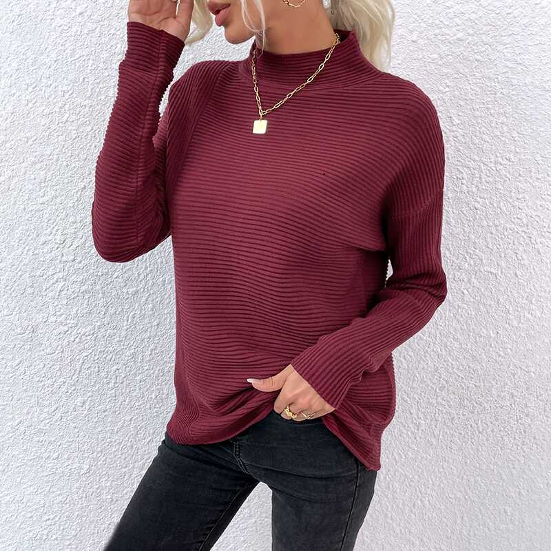 High Neck Pit Strip Sweater - Ell Soll High Neck Pit Strip Sweater king-planet.myshopify.com