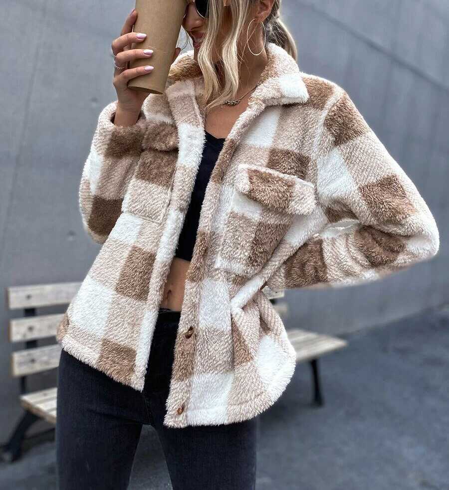 Stylish Plaid Wool Jacket - Ell Soll