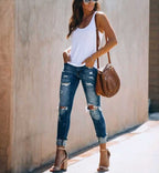 High-Waisted Stretch Jeans - Ell Soll