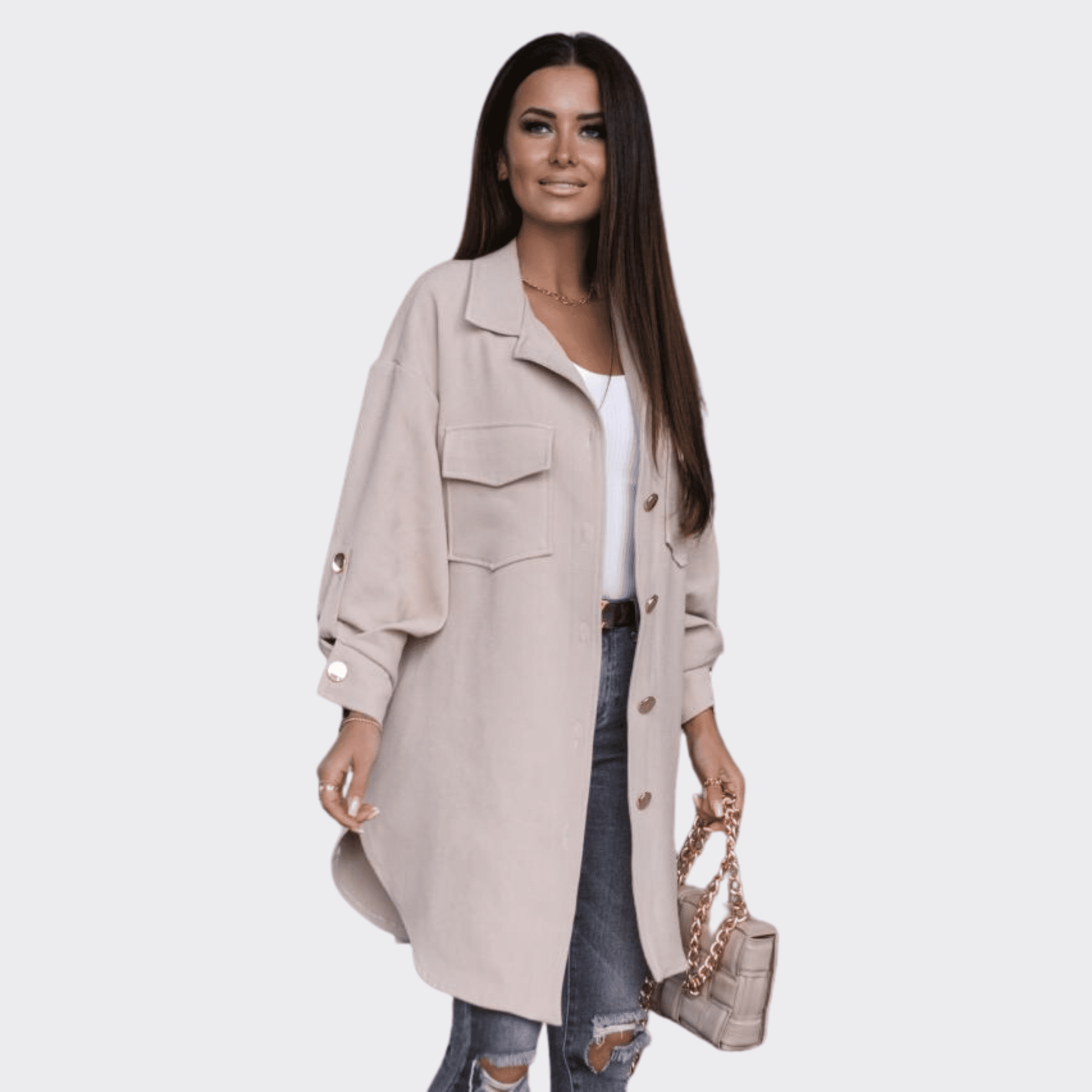 Mid-Length Button Trench - Ell Soll