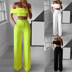 Strapless and Wide Leg Pants Set - Ell Soll Strapless and Wide Leg Pants Set king-planet.myshopify.com