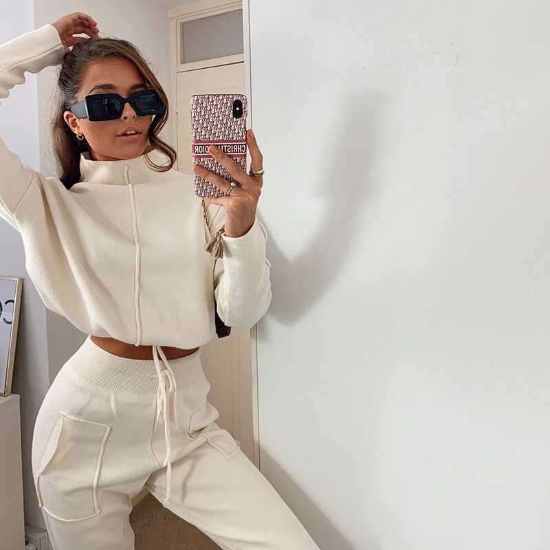 High-Neck Sweater Suit - Ell Soll