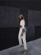 Long-Sleeve White Top - Ell Soll