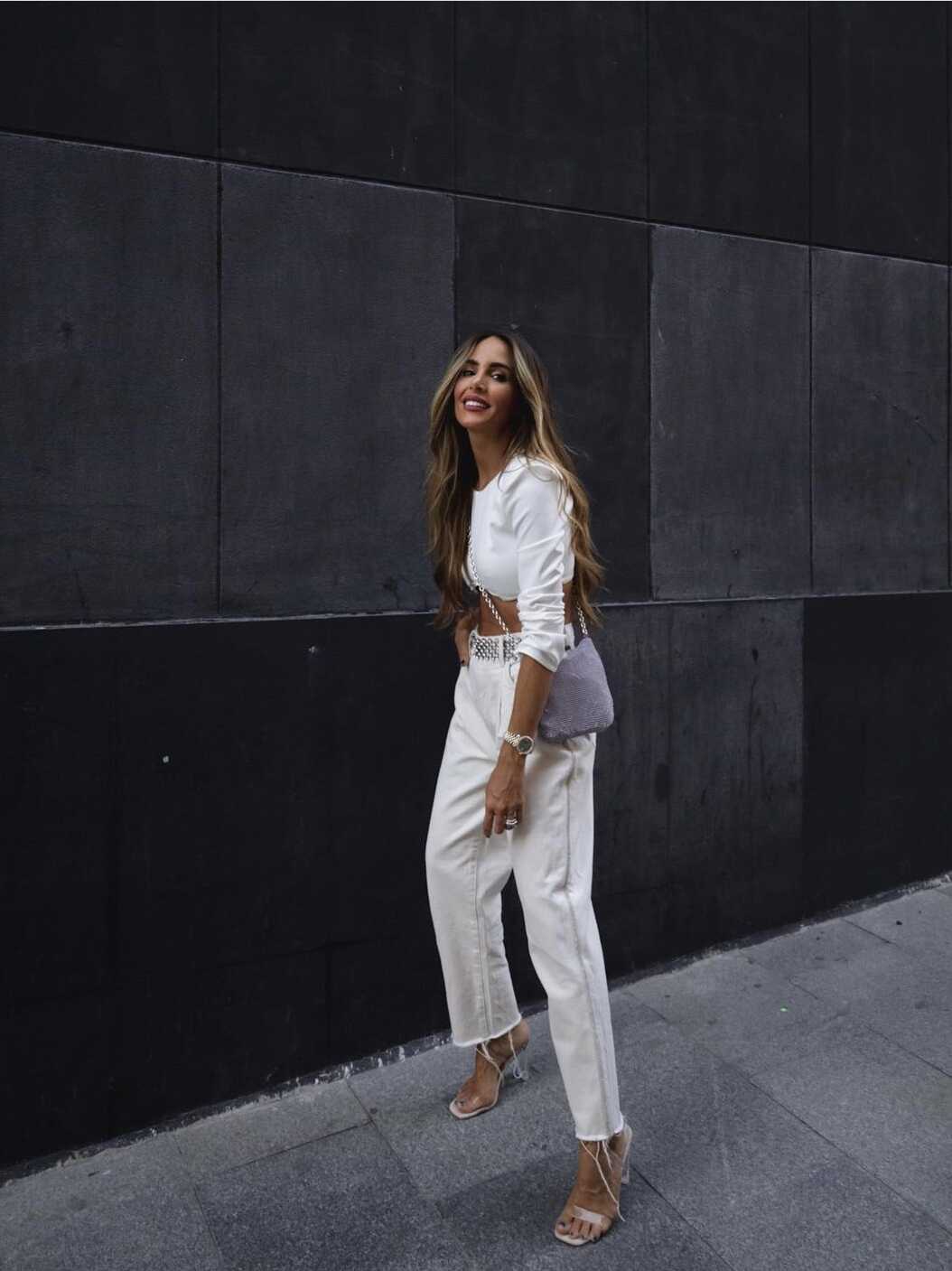 Long-Sleeve White Top - Ell Soll