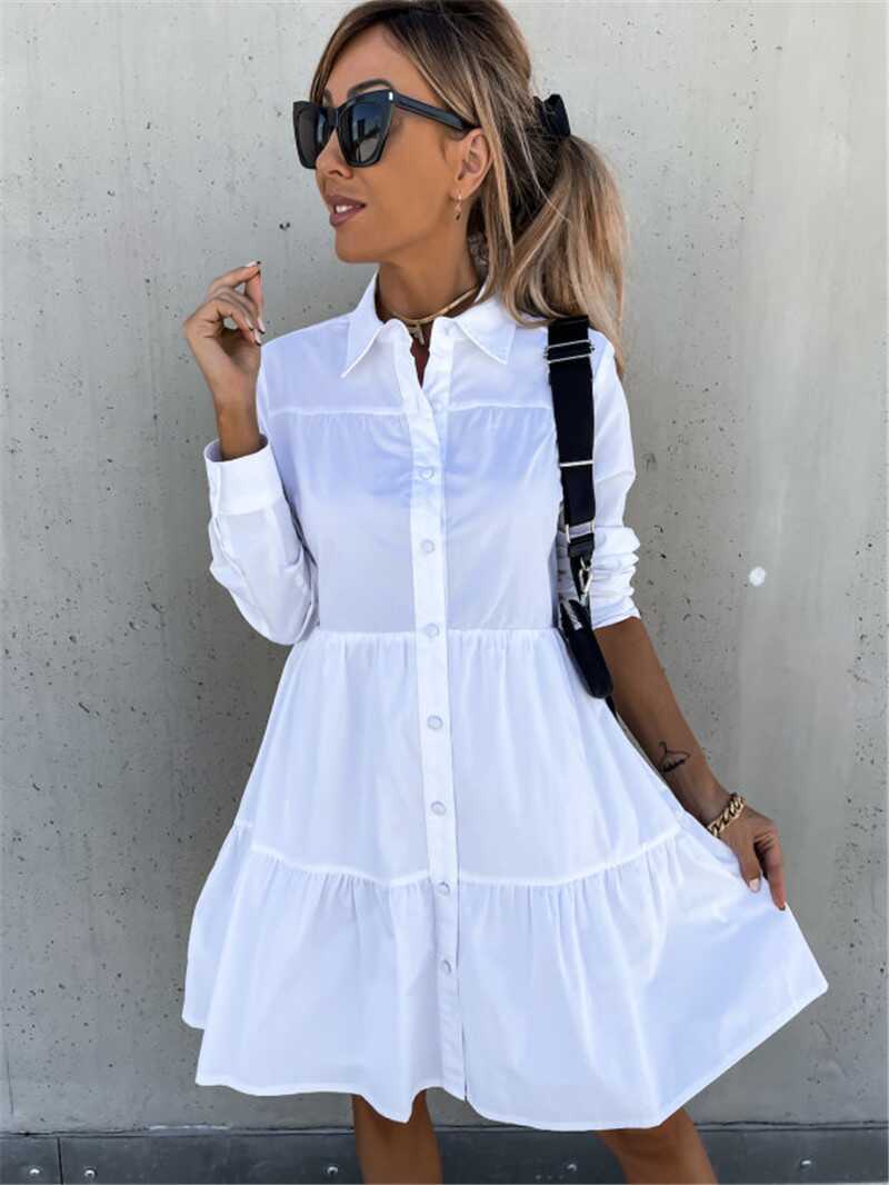 Loose Temperament Shirt Dress - Ell Soll