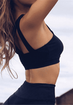 Sleeveless Black Sport Top - Ell Soll