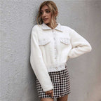 Pocket Blouse Woolen Jacket - Ell Soll