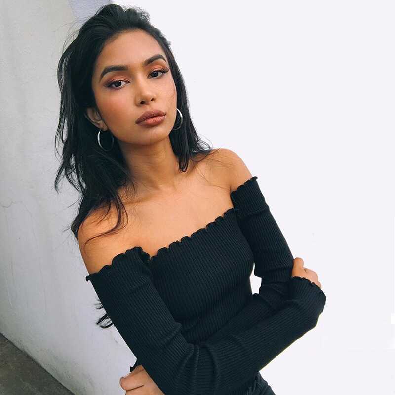 Long Sleeve Strapless Shirt - Ell Soll