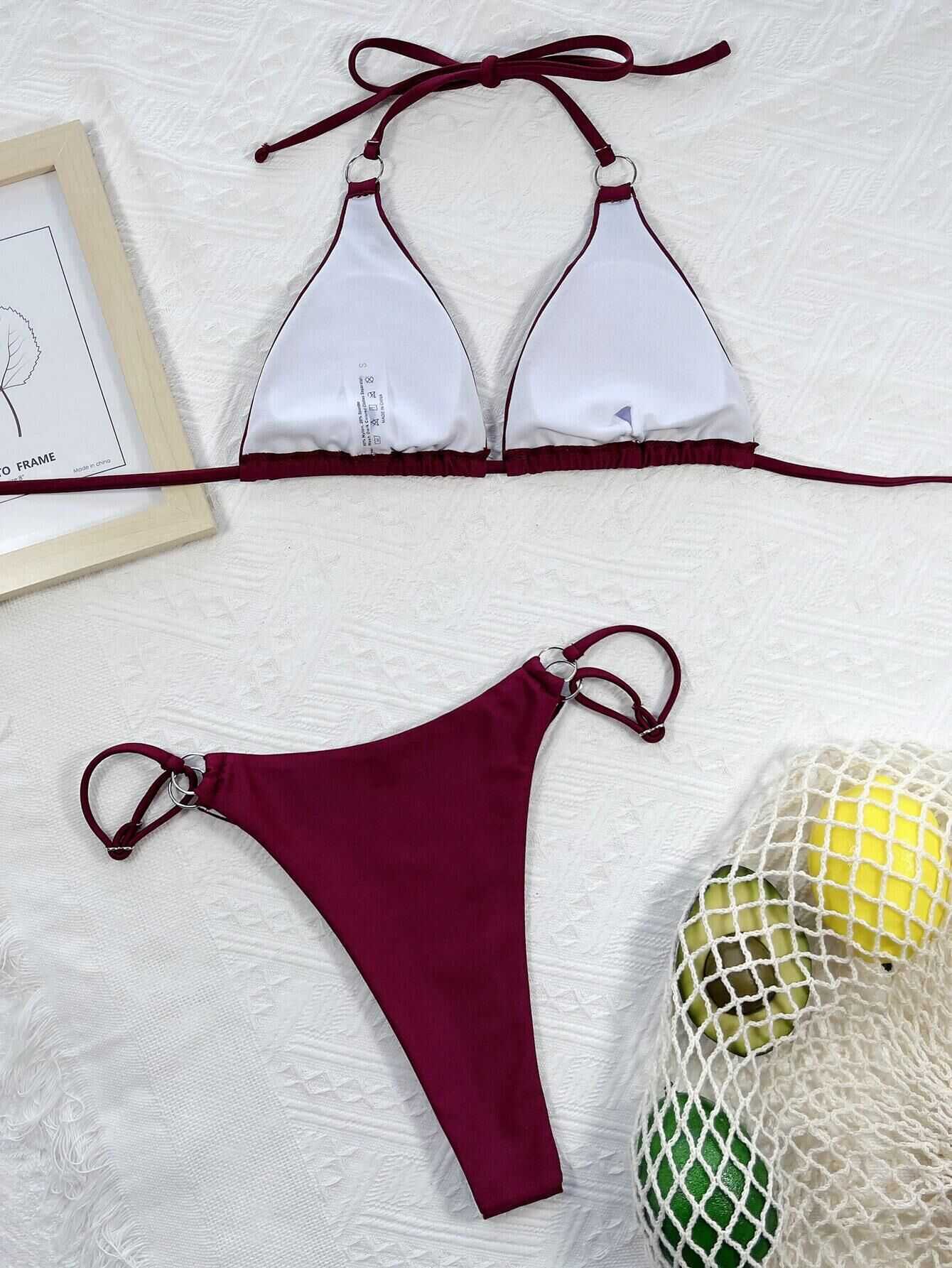 Solid Bikini Swimwear - Ell Soll