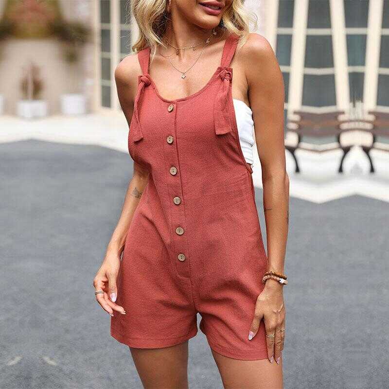 Linen Style Straps Overall - Ell Soll