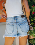 Ripped Denim Shorts - Ell Soll