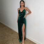 V-Neck Lace Split Dress - Ell Soll V-Neck Lace Split Dress king-planet.myshopify.com