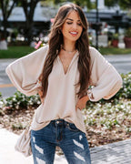 Long Sleeved V-Neck Shirt - Ell Soll