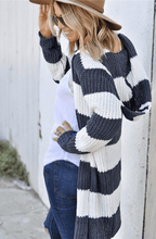 Two-Tone Mid-Length Cardigan Trench - Ell Soll