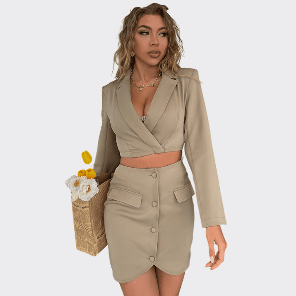 Formal-Look Skirt Set - Ell Soll