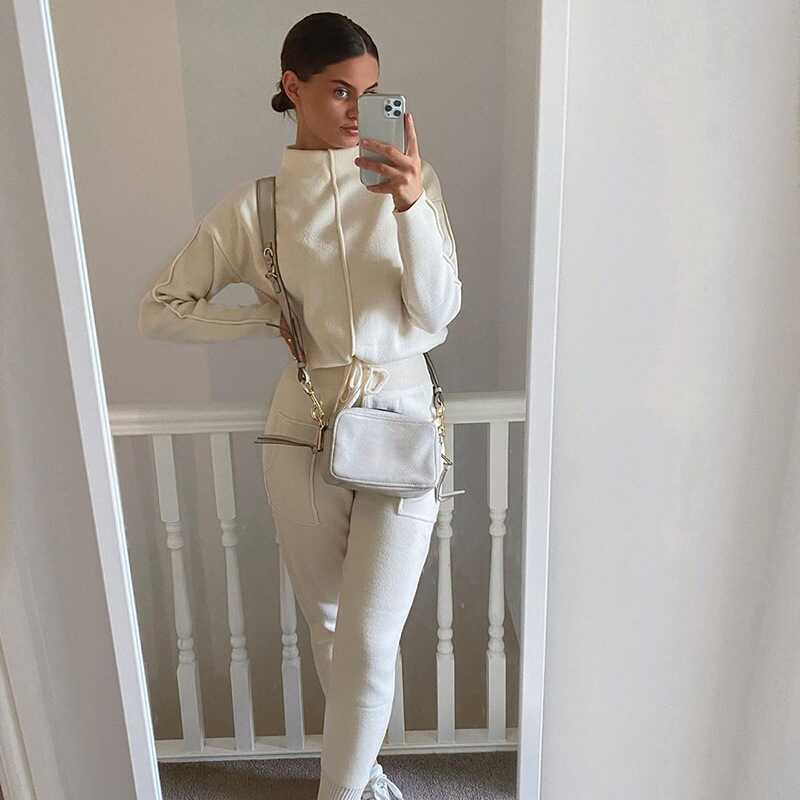 High-Neck Sweater Suit - Ell Soll