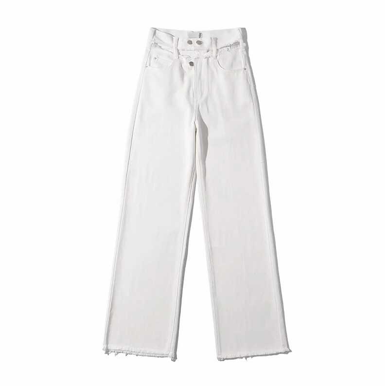 Open Waist Denim Pants - Ell Soll