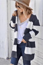 Two-Tone Mid-Length Cardigan Trench - Ell Soll