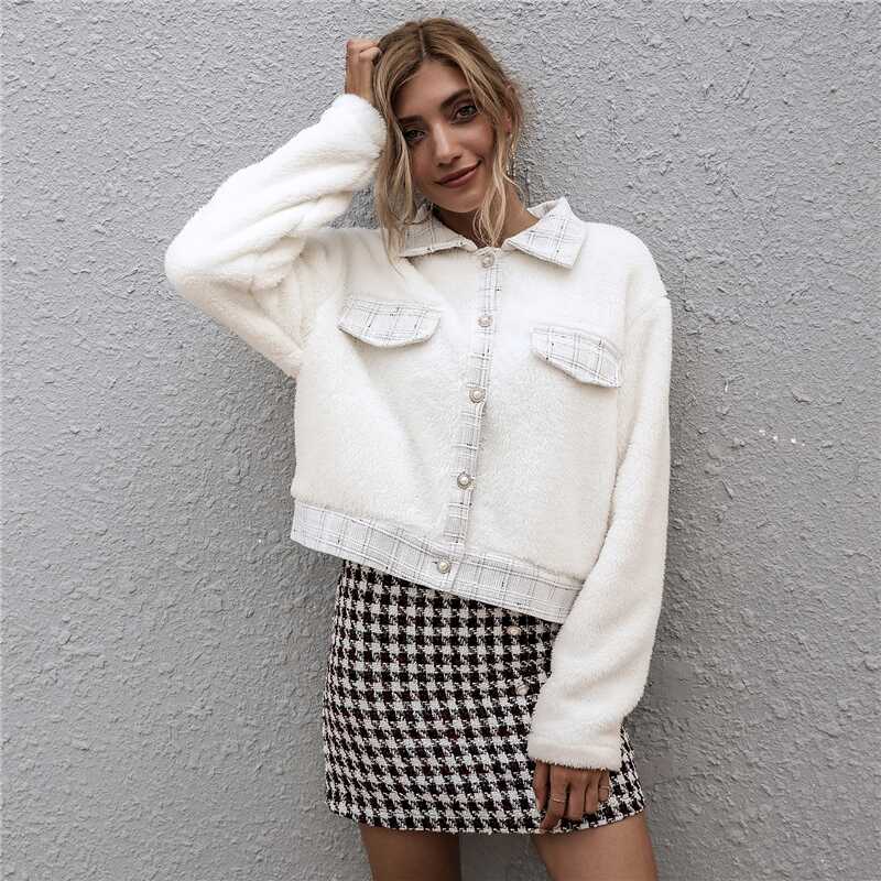 Pocket Blouse Woolen Jacket - Ell Soll